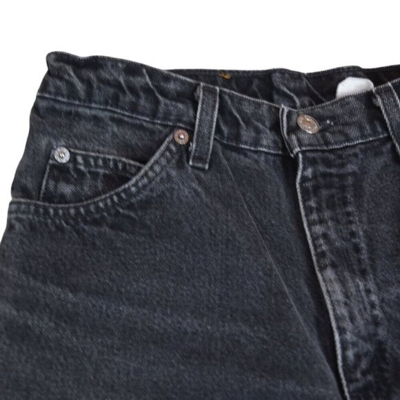 Levi’s 550 Orange Tab Vintage Jeans W28 L26 Black High Rise Taper 90s Nice Fade - Picture 7 of 12